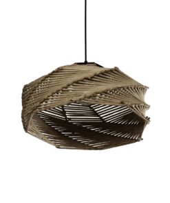 GLOBOSTAR® OLET 205-0049 Boho Κρεμαστό Φωτιστικό Οροφής με Ντουί 1 x E27 AC 220-240V IP20 – Μπεζ – M38 x Π38 x Υ23cm