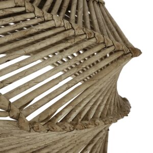 GLOBOSTAR® OLET 205-0049 Boho Κρεμαστό Φωτιστικό Οροφής με Ντουί 1 x E27 AC 220-240V IP20 – Μπεζ – M38 x Π38 x Υ23cm