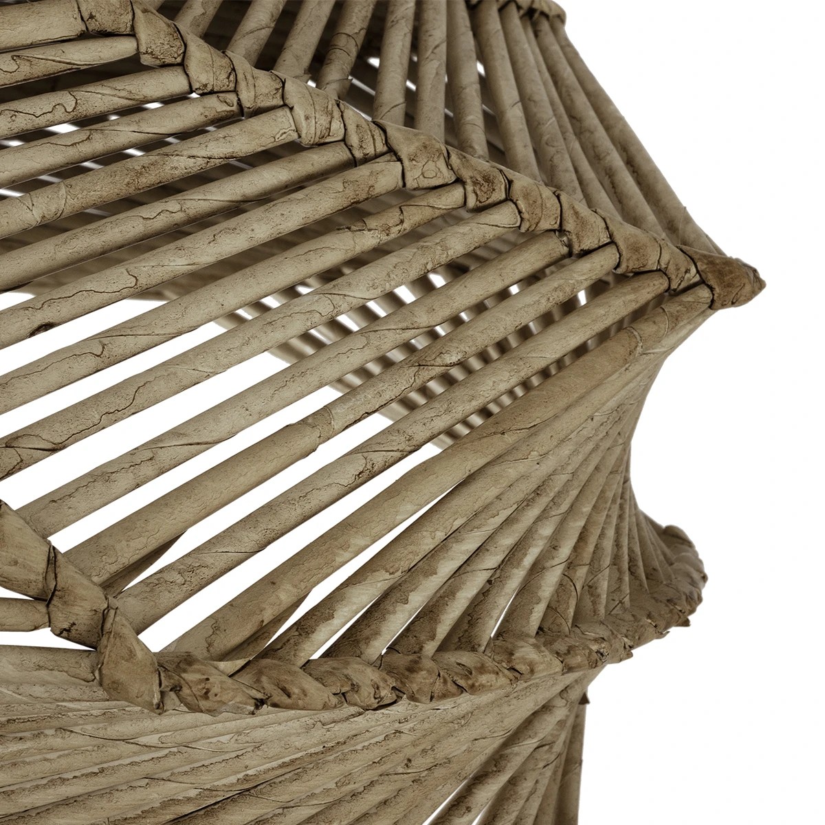 GLOBOSTAR® OLET 205-0049 Boho Κρεμαστό Φωτιστικό Οροφής με Ντουί 1 x E27 AC 220-240V IP20 – Μπεζ – M38 x Π38 x Υ23cm