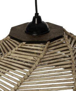 GLOBOSTAR® OLET 205-0049 Boho Κρεμαστό Φωτιστικό Οροφής με Ντουί 1 x E27 AC 220-240V IP20 – Μπεζ – M38 x Π38 x Υ23cm