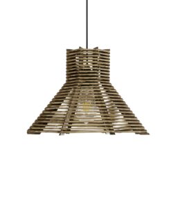 GLOBOSTAR® MEGALISTO 205-0051 Boho Κρεμαστό Φωτιστικό Οροφής με Ντουί 1 x E27 AC 220-240V IP20 – Καφέ- M40 x Π40 x Υ26cm