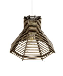 GLOBOSTAR® MEGALISTO 205-0051 Boho Κρεμαστό Φωτιστικό Οροφής με Ντουί 1 x E27 AC 220-240V IP20 – Καφέ- M40 x Π40 x Υ26cm