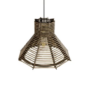 GLOBOSTAR® MEGALISTO 205-0051 Boho Κρεμαστό Φωτιστικό Οροφής με Ντουί 1 x E27 AC 220-240V IP20 – Καφέ- M40 x Π40 x Υ26cm