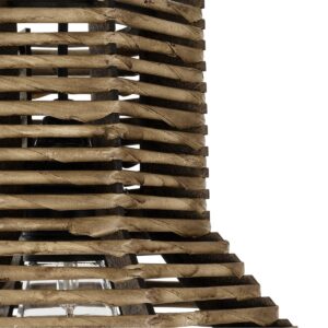 GLOBOSTAR® MEGALISTO 205-0051 Boho Κρεμαστό Φωτιστικό Οροφής με Ντουί 1 x E27 AC 220-240V IP20 – Καφέ- M40 x Π40 x Υ26cm