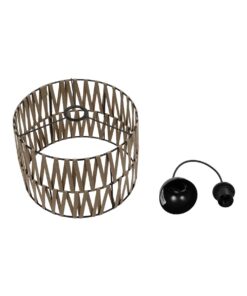 GLOBOSTAR® MARS 205-0054 Boho Κρεμαστό Φωτιστικό Οροφής με Ντουί 1 x E27 AC 220-240V IP20 – Μπεζ – M30 x Π30 x Υ24cm