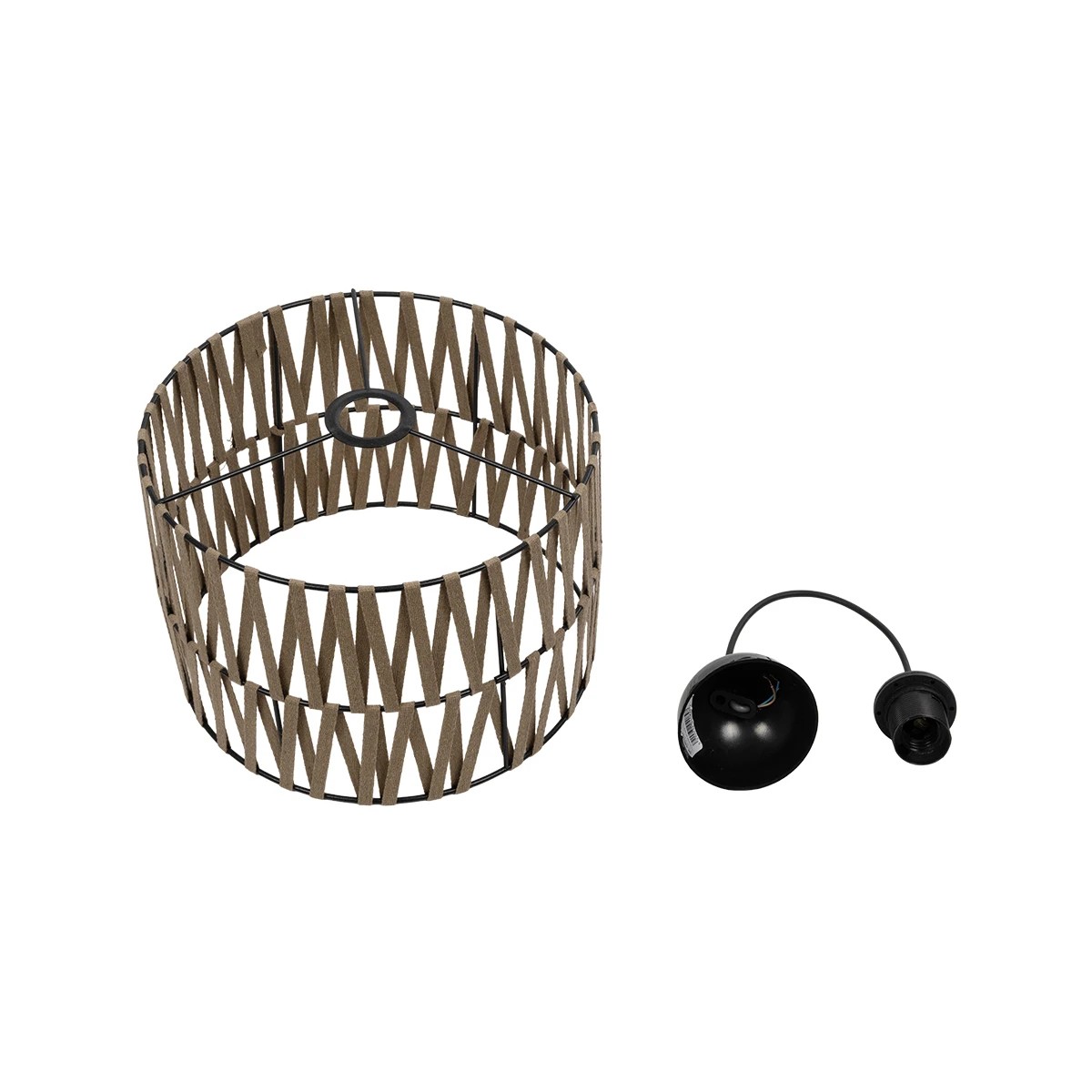 GLOBOSTAR® MARS 205-0054 Boho Κρεμαστό Φωτιστικό Οροφής με Ντουί 1 x E27 AC 220-240V IP20 – Μπεζ – M30 x Π30 x Υ24cm