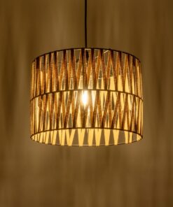 GLOBOSTAR® MARS 205-0054 Boho Κρεμαστό Φωτιστικό Οροφής με Ντουί 1 x E27 AC 220-240V IP20 – Μπεζ – M30 x Π30 x Υ24cm