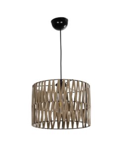 GLOBOSTAR® MARS 205-0054 Boho Κρεμαστό Φωτιστικό Οροφής με Ντουί 1 x E27 AC 220-240V IP20 – Μπεζ – M30 x Π30 x Υ24cm