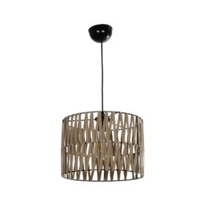 GLOBOSTAR® MARS 205-0054 Boho Κρεμαστό Φωτιστικό Οροφής με Ντουί 1 x E27 AC 220-240V IP20 – Μπεζ – M30 x Π30 x Υ24cm