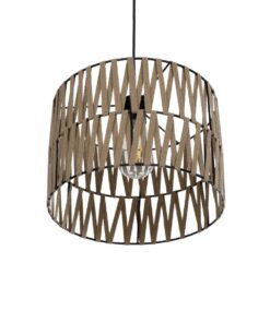 GLOBOSTAR® MARS 205-0054 Boho Κρεμαστό Φωτιστικό Οροφής με Ντουί 1 x E27 AC 220-240V IP20 – Μπεζ – M30 x Π30 x Υ24cm