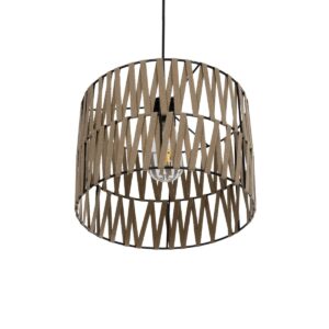 GLOBOSTAR® MARS 205-0054 Boho Κρεμαστό Φωτιστικό Οροφής με Ντουί 1 x E27 AC 220-240V IP20 – Μπεζ – M30 x Π30 x Υ24cm