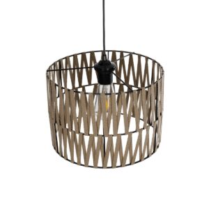 GLOBOSTAR® MARS 205-0054 Boho Κρεμαστό Φωτιστικό Οροφής με Ντουί 1 x E27 AC 220-240V IP20 – Μπεζ – M30 x Π30 x Υ24cm