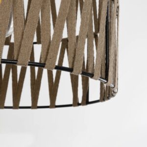 GLOBOSTAR® MARS 205-0054 Boho Κρεμαστό Φωτιστικό Οροφής με Ντουί 1 x E27 AC 220-240V IP20 – Μπεζ – M30 x Π30 x Υ24cm