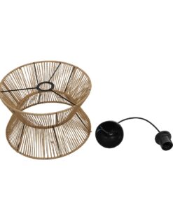 GLOBOSTAR® UPCONE 205-0055 Boho Κρεμαστό Φωτιστικό Οροφής με Ντουί 1 x E27 AC 220-240V IP20 – Μπεζ – M30 x Π30 x Υ21cm