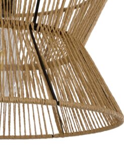 GLOBOSTAR® UPCONE 205-0055 Boho Κρεμαστό Φωτιστικό Οροφής με Ντουί 1 x E27 AC 220-240V IP20 – Μπεζ – M30 x Π30 x Υ21cm