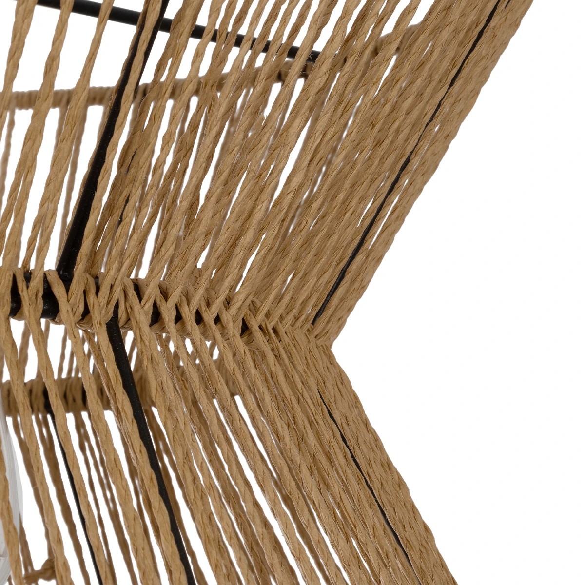 GLOBOSTAR® UPCONE 205-0055 Boho Κρεμαστό Φωτιστικό Οροφής με Ντουί 1 x E27 AC 220-240V IP20 – Μπεζ – M30 x Π30 x Υ21cm