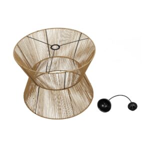 GLOBOSTAR® UPCONE 205-0056 Boho Κρεμαστό Φωτιστικό Οροφής με Ντουί 1 x E27 AC 220-240V IP20 – Μπεζ – M50 x Π50 x Υ43cm