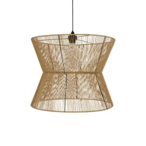 GLOBOSTAR® UPCONE 205-0056 Boho Κρεμαστό Φωτιστικό Οροφής με Ντουί 1 x E27 AC 220-240V IP20 – Μπεζ – M50 x Π50 x Υ43cm