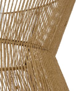 GLOBOSTAR® UPCONE 205-0056 Boho Κρεμαστό Φωτιστικό Οροφής με Ντουί 1 x E27 AC 220-240V IP20 – Μπεζ – M50 x Π50 x Υ43cm