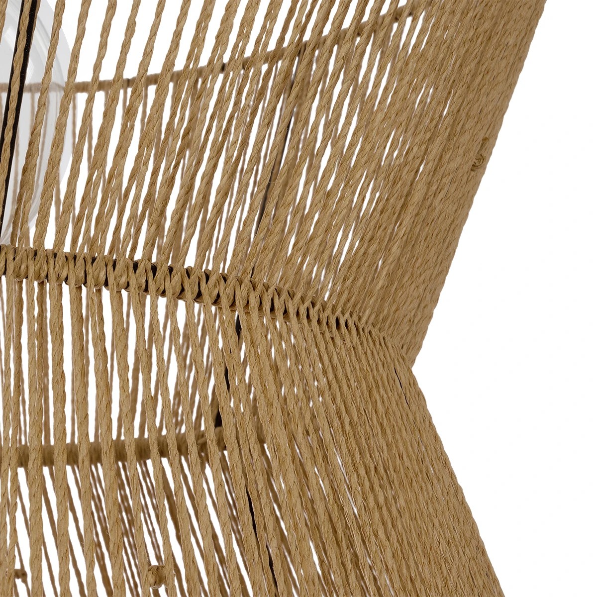 GLOBOSTAR® UPCONE 205-0056 Boho Κρεμαστό Φωτιστικό Οροφής με Ντουί 1 x E27 AC 220-240V IP20 – Μπεζ – M50 x Π50 x Υ43cm