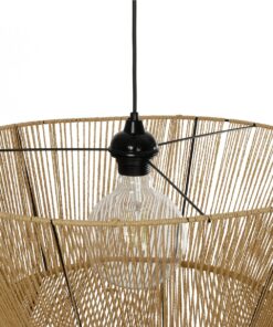 GLOBOSTAR® UPCONE 205-0056 Boho Κρεμαστό Φωτιστικό Οροφής με Ντουί 1 x E27 AC 220-240V IP20 – Μπεζ – M50 x Π50 x Υ43cm