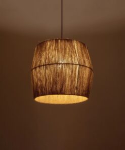 GLOBOSTAR® CONE 205-0057 Boho Κρεμαστό Φωτιστικό Οροφής με Ντουί 1 x E27 AC 220-240V IP20 – Μπεζ – M38 x Π38 x Υ34cm