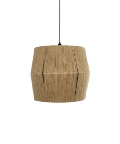 GLOBOSTAR® CONE 205-0057 Boho Κρεμαστό Φωτιστικό Οροφής με Ντουί 1 x E27 AC 220-240V IP20 – Μπεζ – M38 x Π38 x Υ34cm