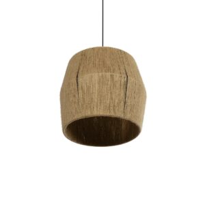GLOBOSTAR® CONE 205-0057 Boho Κρεμαστό Φωτιστικό Οροφής με Ντουί 1 x E27 AC 220-240V IP20 – Μπεζ – M38 x Π38 x Υ34cm