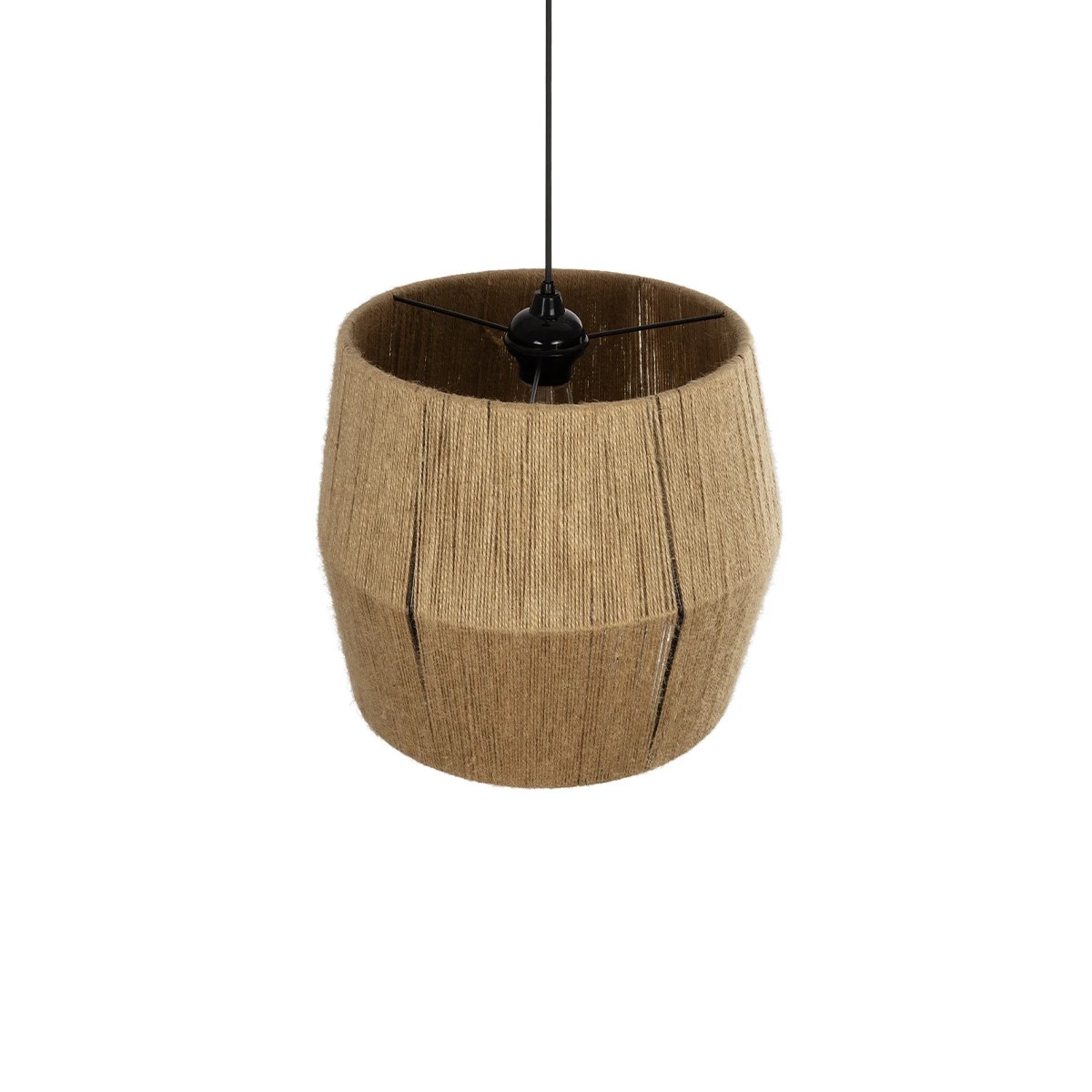 GLOBOSTAR® CONE 205-0057 Boho Κρεμαστό Φωτιστικό Οροφής με Ντουί 1 x E27 AC 220-240V IP20 – Μπεζ – M38 x Π38 x Υ34cm