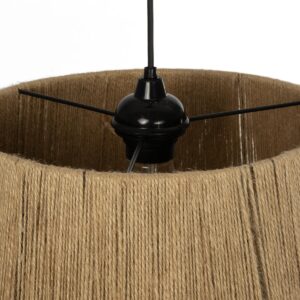 GLOBOSTAR® CONE 205-0057 Boho Κρεμαστό Φωτιστικό Οροφής με Ντουί 1 x E27 AC 220-240V IP20 – Μπεζ – M38 x Π38 x Υ34cm