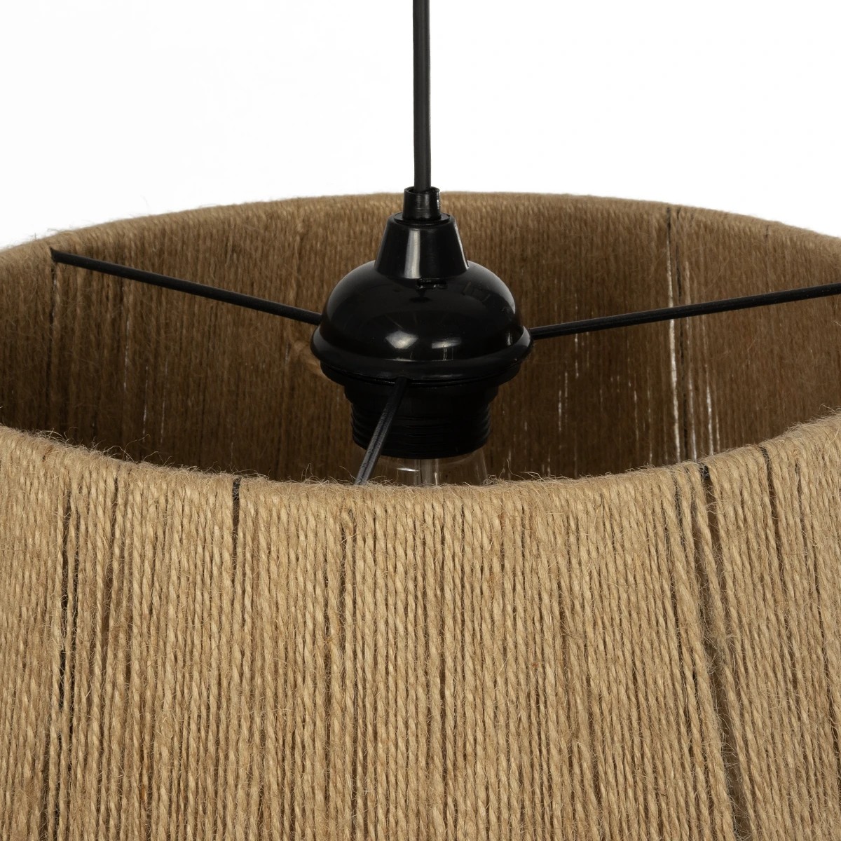 GLOBOSTAR® CONE 205-0057 Boho Κρεμαστό Φωτιστικό Οροφής με Ντουί 1 x E27 AC 220-240V IP20 – Μπεζ – M38 x Π38 x Υ34cm