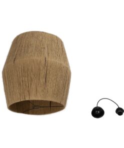 GLOBOSTAR® CONE 205-0058 Boho Κρεμαστό Φωτιστικό Οροφής με Ντουί 1 x E27 AC 220-240V IP20 – Μπεζ – M55 x Π55 x Υ50cm