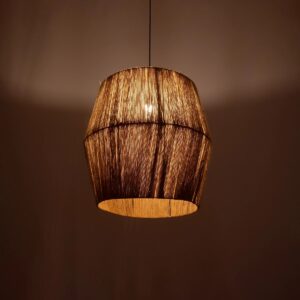 GLOBOSTAR® CONE 205-0058 Boho Κρεμαστό Φωτιστικό Οροφής με Ντουί 1 x E27 AC 220-240V IP20 – Μπεζ – M55 x Π55 x Υ50cm