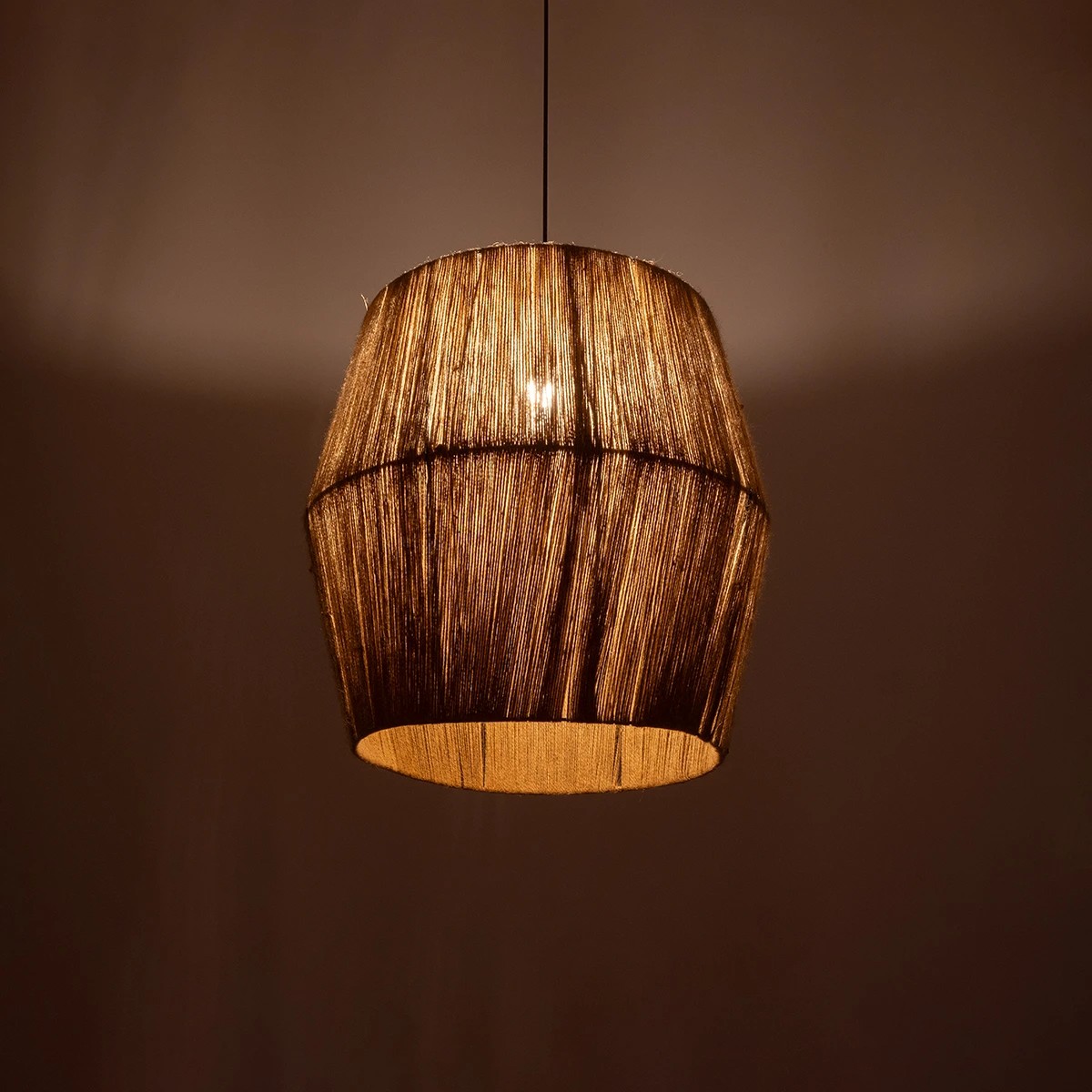 GLOBOSTAR® CONE 205-0058 Boho Κρεμαστό Φωτιστικό Οροφής με Ντουί 1 x E27 AC 220-240V IP20 – Μπεζ – M55 x Π55 x Υ50cm