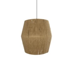 GLOBOSTAR® CONE 205-0058 Boho Κρεμαστό Φωτιστικό Οροφής με Ντουί 1 x E27 AC 220-240V IP20 – Μπεζ – M55 x Π55 x Υ50cm