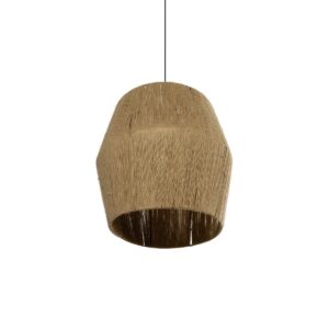 GLOBOSTAR® CONE 205-0058 Boho Κρεμαστό Φωτιστικό Οροφής με Ντουί 1 x E27 AC 220-240V IP20 – Μπεζ – M55 x Π55 x Υ50cm