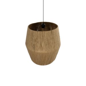 GLOBOSTAR® CONE 205-0058 Boho Κρεμαστό Φωτιστικό Οροφής με Ντουί 1 x E27 AC 220-240V IP20 – Μπεζ – M55 x Π55 x Υ50cm