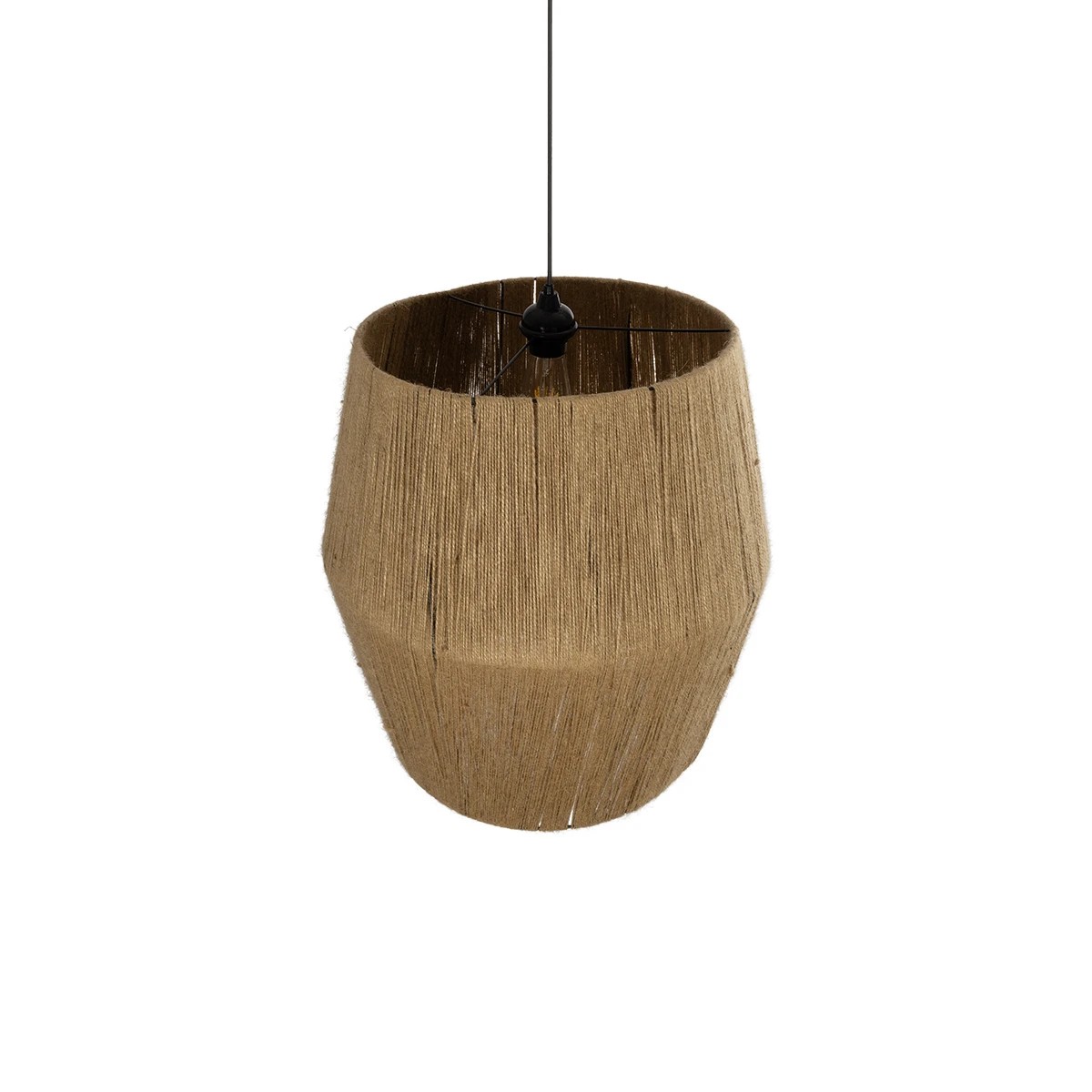 GLOBOSTAR® CONE 205-0058 Boho Κρεμαστό Φωτιστικό Οροφής με Ντουί 1 x E27 AC 220-240V IP20 – Μπεζ – M55 x Π55 x Υ50cm