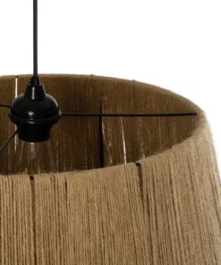 GLOBOSTAR® CONE 205-0058 Boho Κρεμαστό Φωτιστικό Οροφής με Ντουί 1 x E27 AC 220-240V IP20 – Μπεζ – M55 x Π55 x Υ50cm
