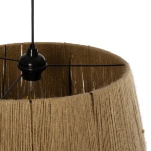 GLOBOSTAR® CONE 205-0058 Boho Κρεμαστό Φωτιστικό Οροφής με Ντουί 1 x E27 AC 220-240V IP20 – Μπεζ – M55 x Π55 x Υ50cm