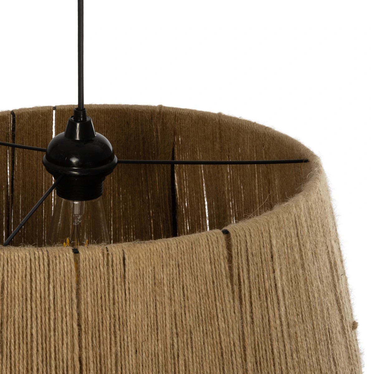 GLOBOSTAR® CONE 205-0058 Boho Κρεμαστό Φωτιστικό Οροφής με Ντουί 1 x E27 AC 220-240V IP20 – Μπεζ – M55 x Π55 x Υ50cm