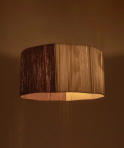 GLOBOSTAR® TAG 205-0060 Boho Κρεμαστό Φωτιστικό Οροφής με Ντουί 1 x E27 AC 220-240V IP20 – Μπεζ & Καφέ – M60 x Π60 x 35cm