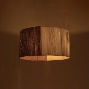 GLOBOSTAR® TAG 205-0060 Boho Κρεμαστό Φωτιστικό Οροφής με Ντουί 1 x E27 AC 220-240V IP20 – Μπεζ & Καφέ – M60 x Π60 x 35cm