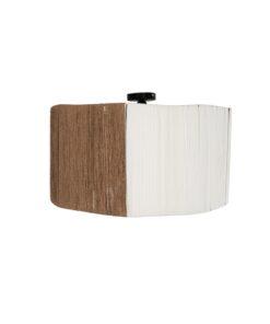 GLOBOSTAR® TAG 205-0060 Boho Κρεμαστό Φωτιστικό Οροφής με Ντουί 1 x E27 AC 220-240V IP20 – Μπεζ & Καφέ – M60 x Π60 x 35cm