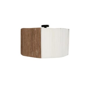 GLOBOSTAR® TAG 205-0060 Boho Κρεμαστό Φωτιστικό Οροφής με Ντουί 1 x E27 AC 220-240V IP20 – Μπεζ & Καφέ – M60 x Π60 x 35cm