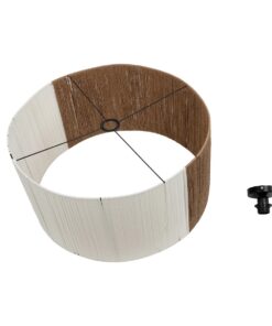 GLOBOSTAR® TAG 205-0060 Boho Κρεμαστό Φωτιστικό Οροφής με Ντουί 1 x E27 AC 220-240V IP20 – Μπεζ & Καφέ – M60 x Π60 x 35cm