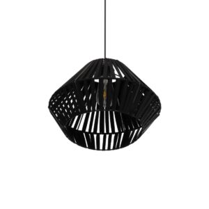 GLOBOSTAR® NUI 205-0061 Boho Κρεμαστό Φωτιστικό Οροφής με Ντουί 1 x E27 AC 220-240V IP20 – Μαύρο – M36 x Π36 x Υ27cm