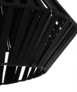 GLOBOSTAR® NUI 205-0061 Boho Κρεμαστό Φωτιστικό Οροφής με Ντουί 1 x E27 AC 220-240V IP20 – Μαύρο – M36 x Π36 x Υ27cm