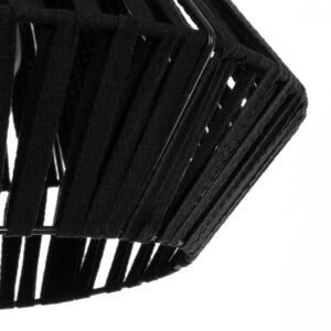 GLOBOSTAR® NUI 205-0061 Boho Κρεμαστό Φωτιστικό Οροφής με Ντουί 1 x E27 AC 220-240V IP20 – Μαύρο – M36 x Π36 x Υ27cm