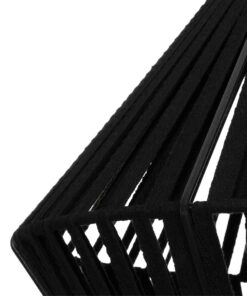 GLOBOSTAR® NUI 205-0061 Boho Κρεμαστό Φωτιστικό Οροφής με Ντουί 1 x E27 AC 220-240V IP20 – Μαύρο – M36 x Π36 x Υ27cm